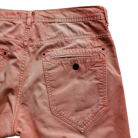 ANTONY MORATO Krop Loose Tapered Leg Pink Peach 100% Cotton Jeans US 32 - Picture 6 of 16